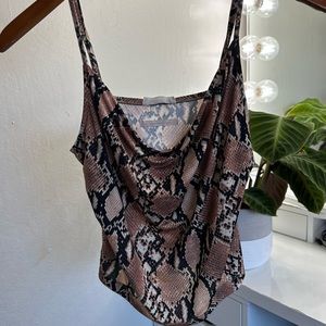 Slouched Snake-Like Cami Top UO